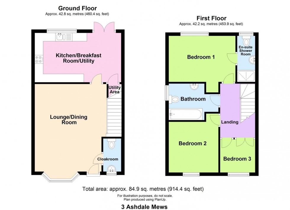 Floorplan for 3 Ashdale Mews, Pembroke SA71 4QU
