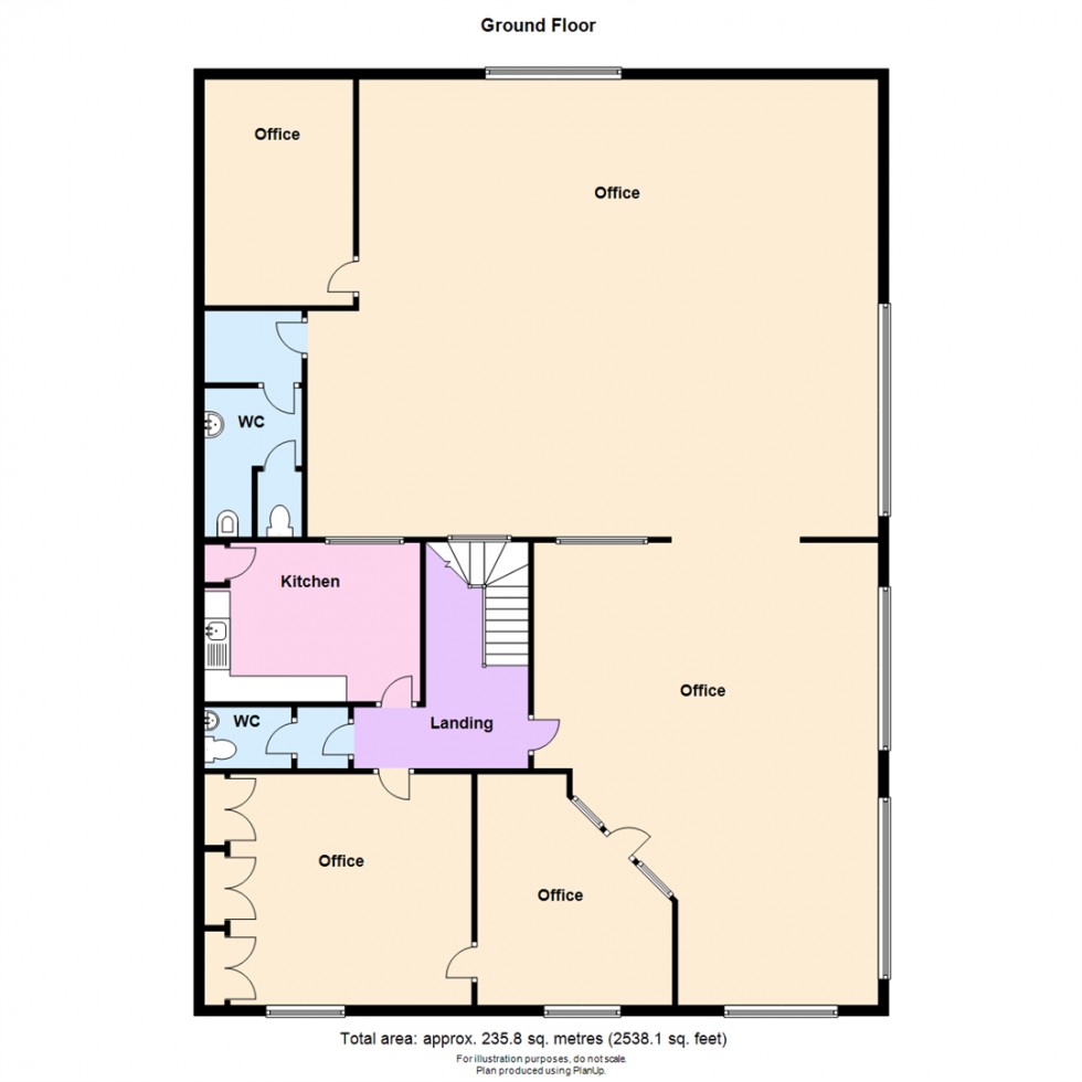 Floorplan for First Floor Offices at Western Tangiers