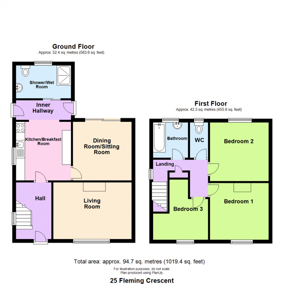 Floorplan for 25 Fleming Crescent, Haverfordwest