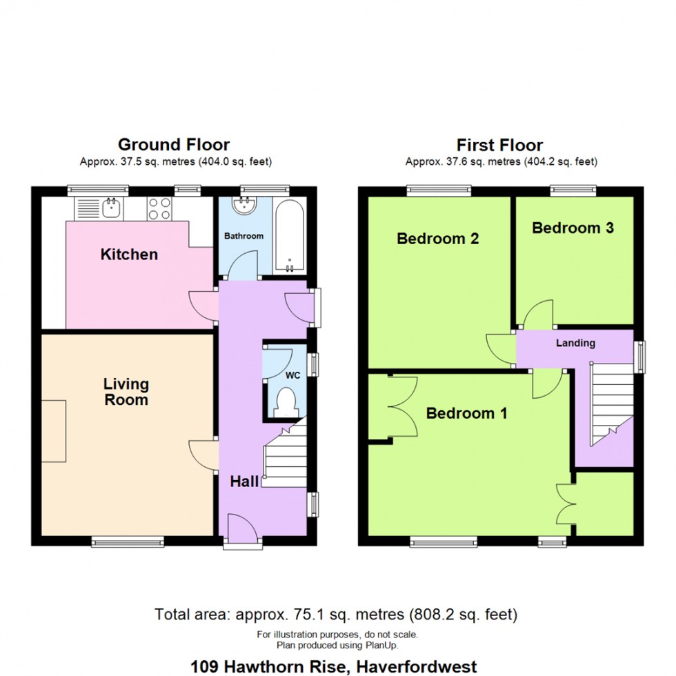 Floorplan for 109 Hawthorn Rise, Haverfordwest
