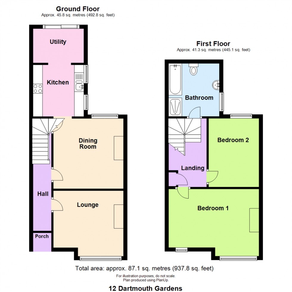 Floorplan for 12 Dartmouth Gardens, Milford Haven