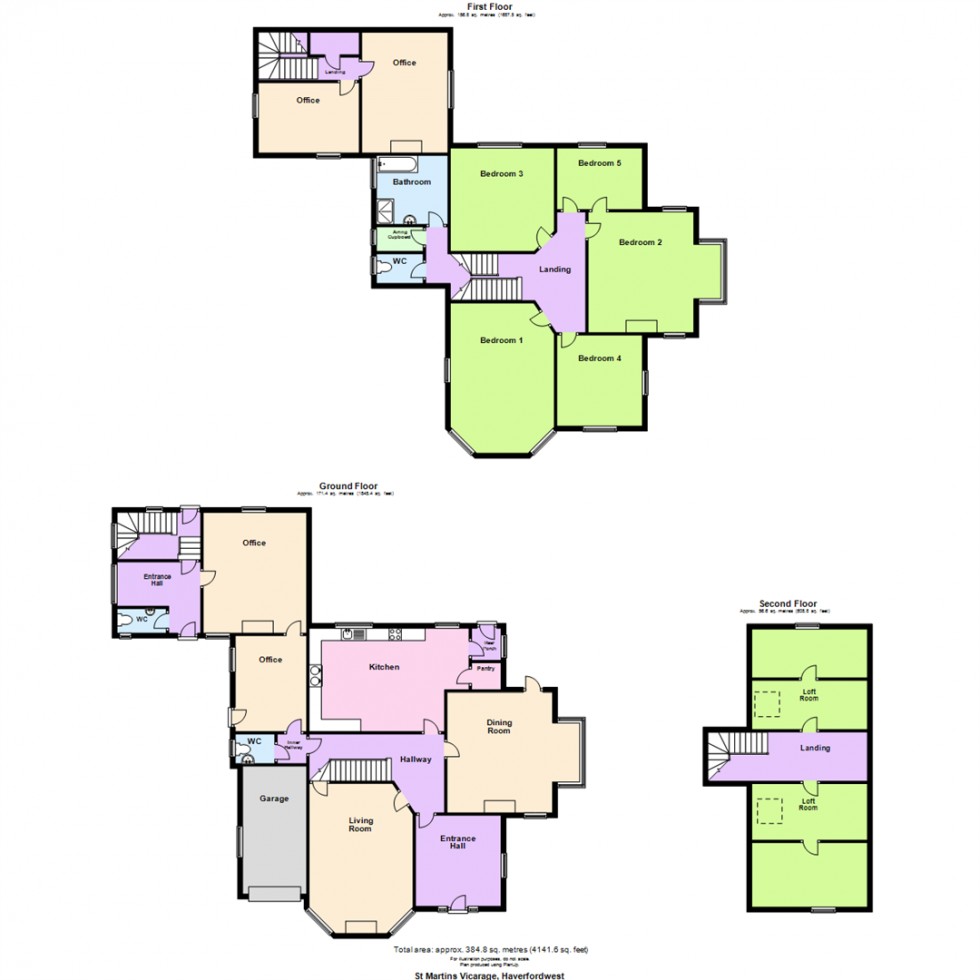 Floorplan for Former St Martin's Vicarage, Barn Street, Haverfordwest