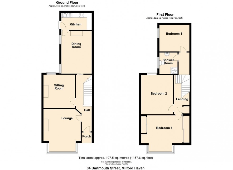 Floorplan for 34 Dartmouth Street, Milford Haven