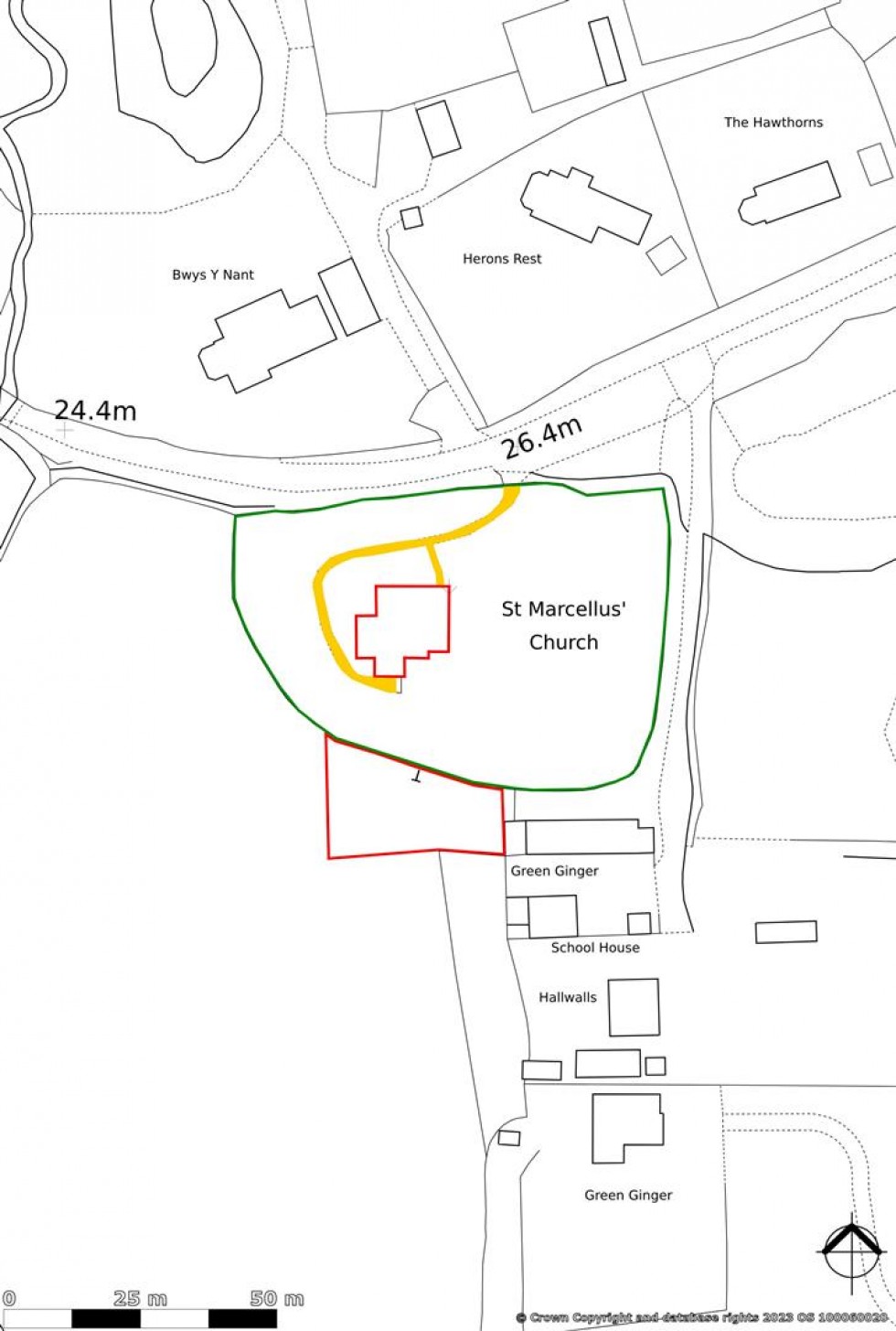 Floorplan for Former St Marcellus Church, Martletwy