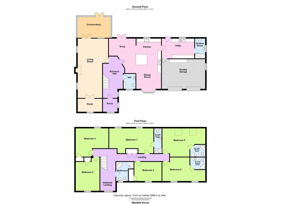 Floorplan for Westhill Grove, Portfield Gate, Haverfordwest