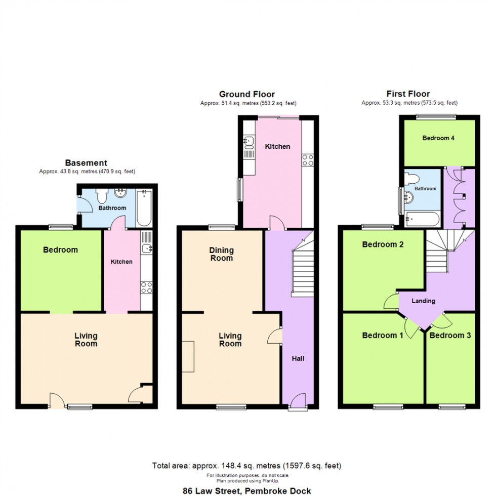 Floorplan for 86 Laws Street, Pembroke Dock