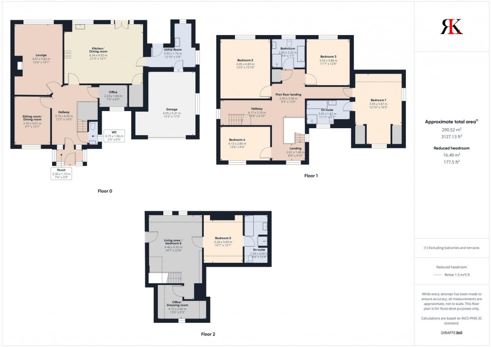 Floorplan for 24 The Glades, Rosemarket, Milford Haven