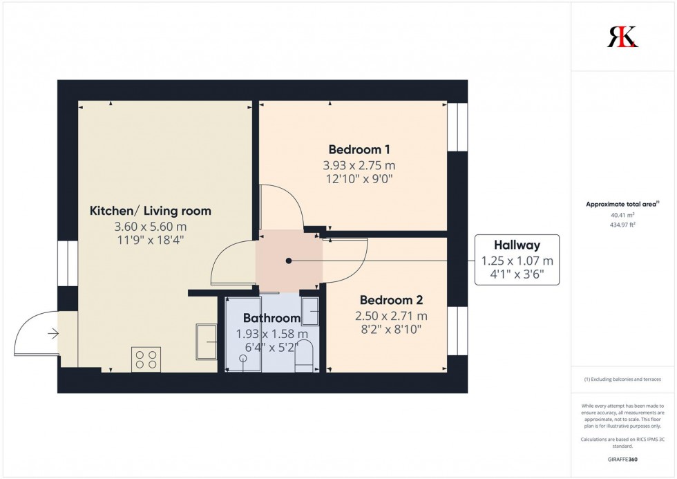 Floorplan for 3 The Coach House, Broad Haven
