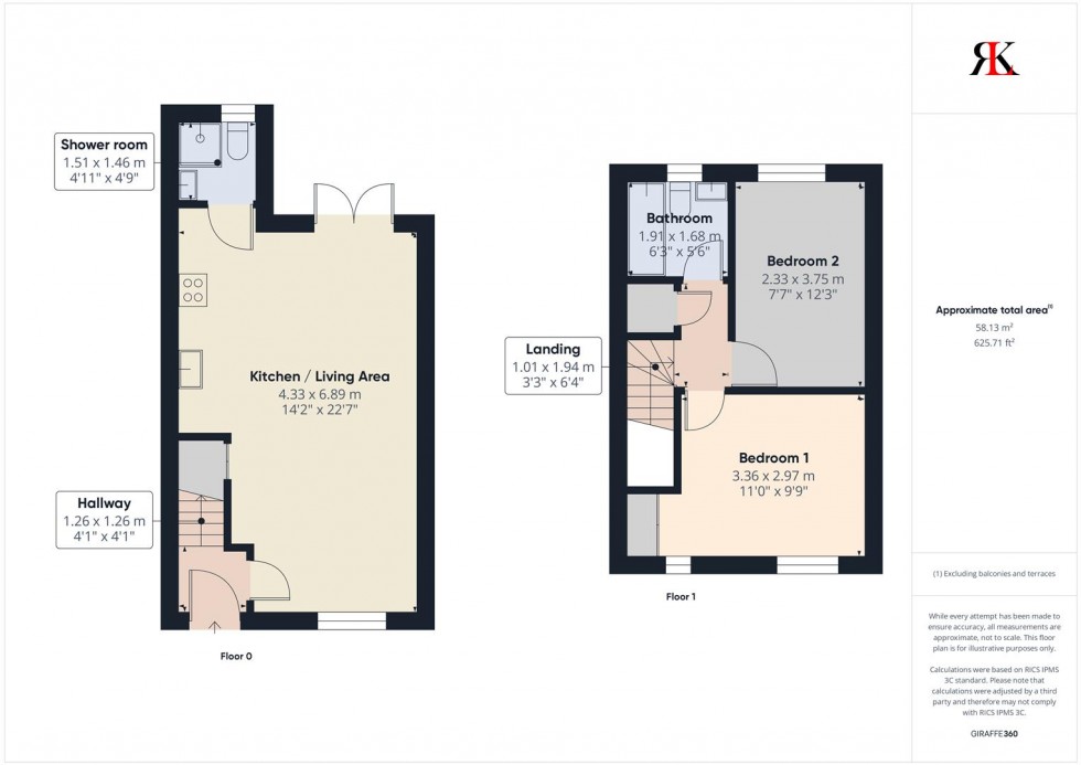 Floorplan for 3 Ebenezer Row, Haverfordwest