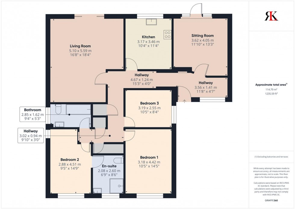 Floorplan for 6 Shakespeare Close, Haverfordwest