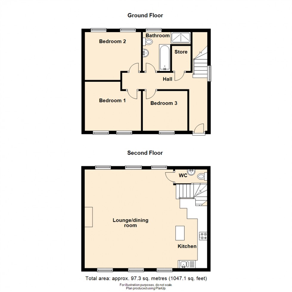 Floorplan for Mamre Chapel, Trecwn, Haverfordwest