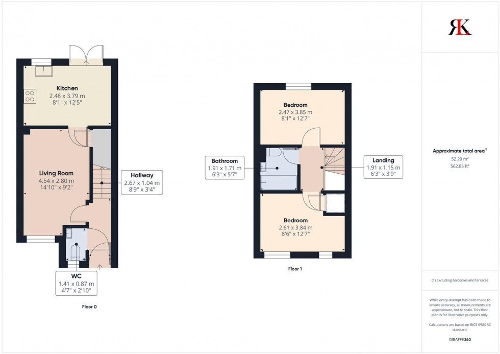 Floorplan for 52 Tasker Way, Haverfordwest