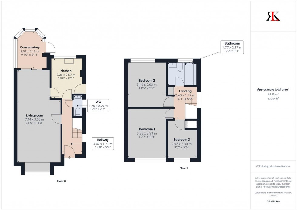 Floorplan for 10 Clover Park, Haverfordwest