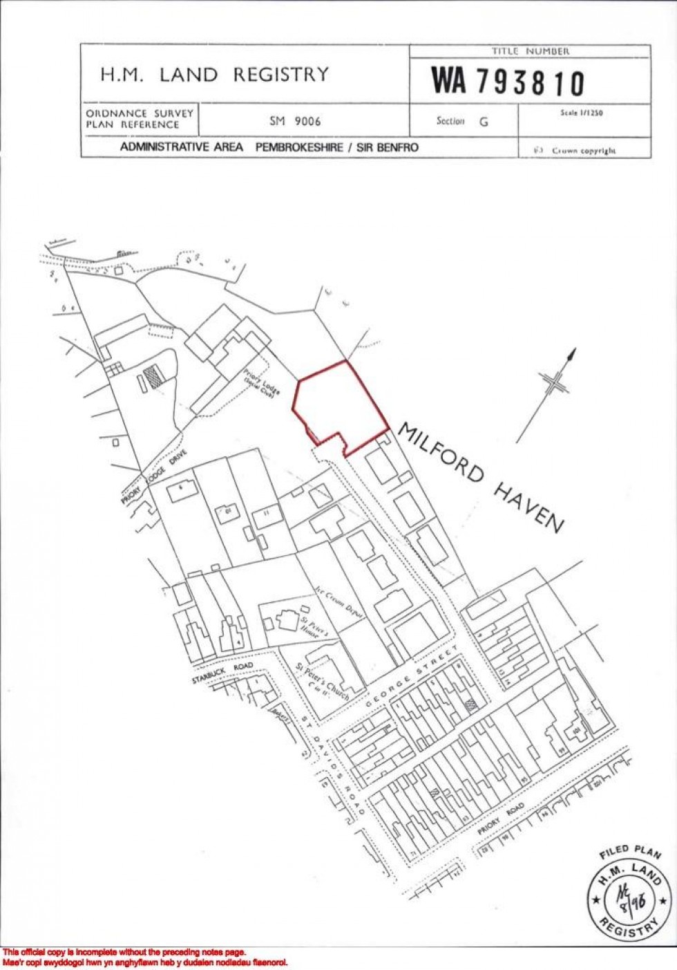 Floorplan for Plot adjacent to 9 Priory Lodge Close, Milford Haven