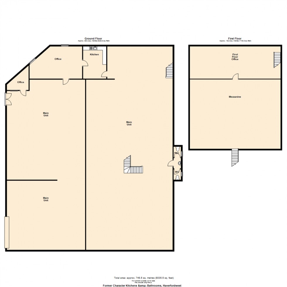 Floorplan for Former Character Kitchens & Bathrooms, Magdelene Street, Haverfordwest