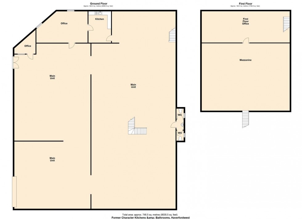 Floorplan for Former Character Kitchens & Bathrooms, Magdelene Street, Haverfordwest