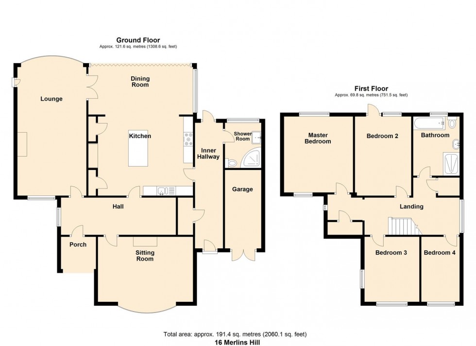 Floorplan for 16 Merlins Hill, Haverfordwest