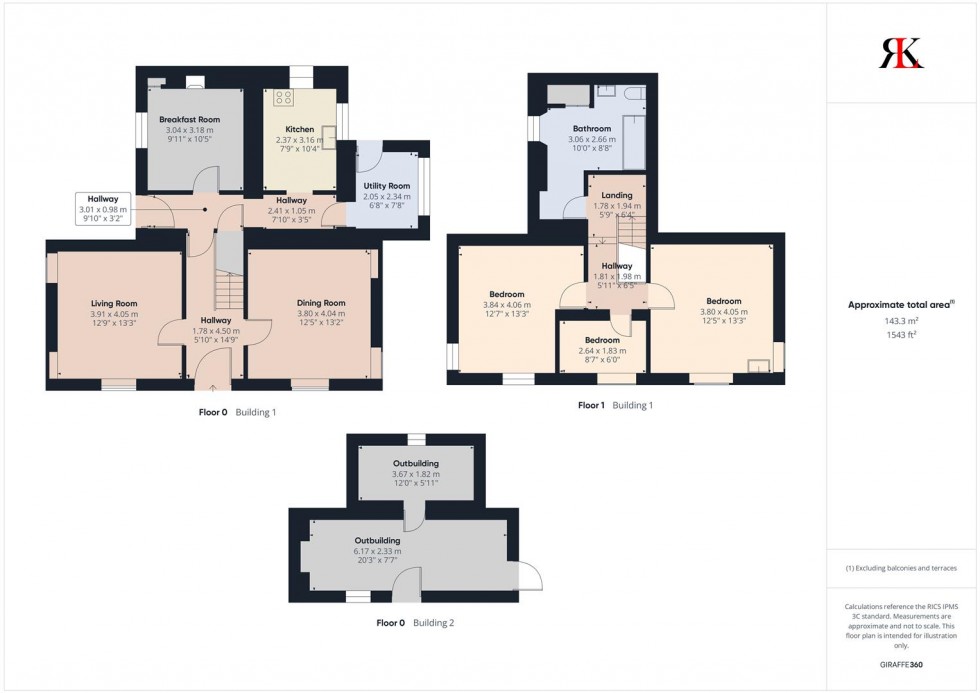 Floorplan for Fron-Y-Garth, Plwmp, Llandysul