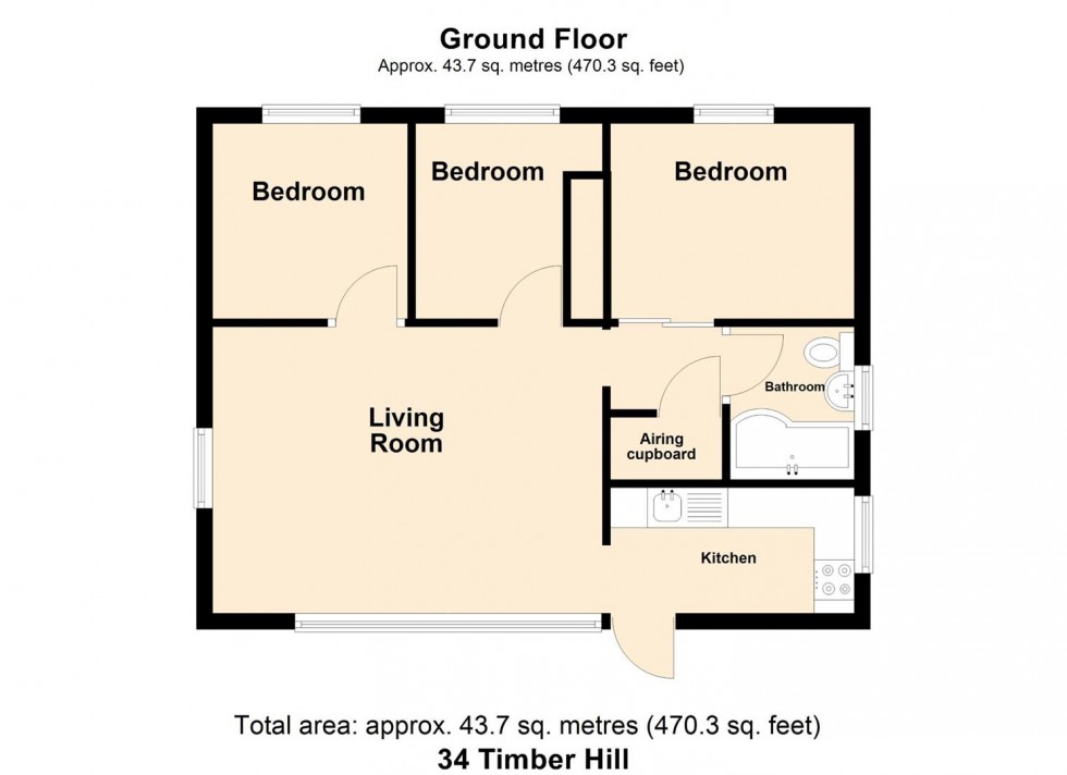 Floorplan for 34 Timber Hill, Broad Haven, Haverfordwest