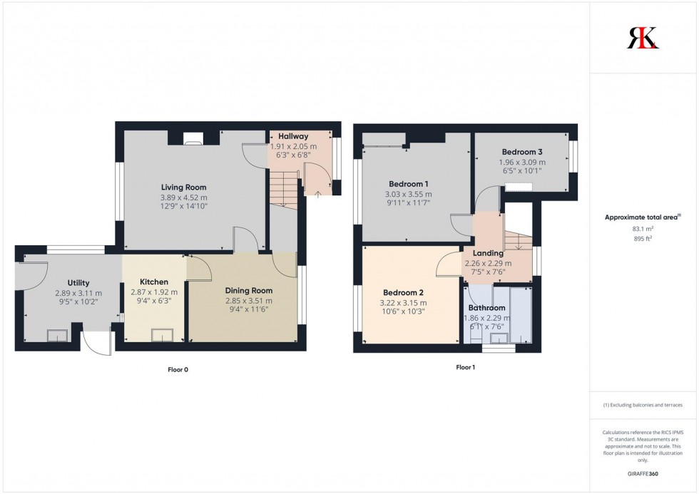 Floorplan for 63 Coronation Avenue, Haverfordwest