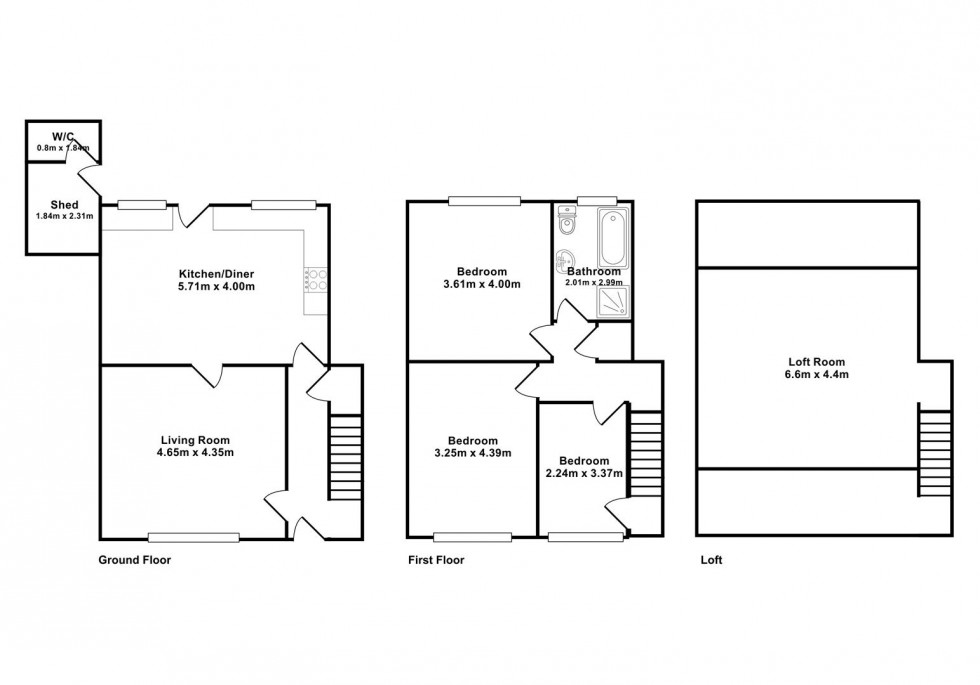 Floorplan for 13 Magdelene Street, Haverfordwest