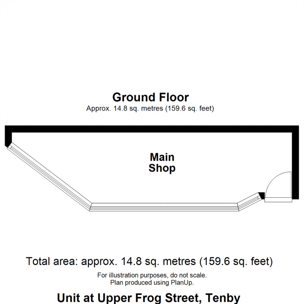Floorplan for The Arcade Shop, Town Wall Arcade, Tenby