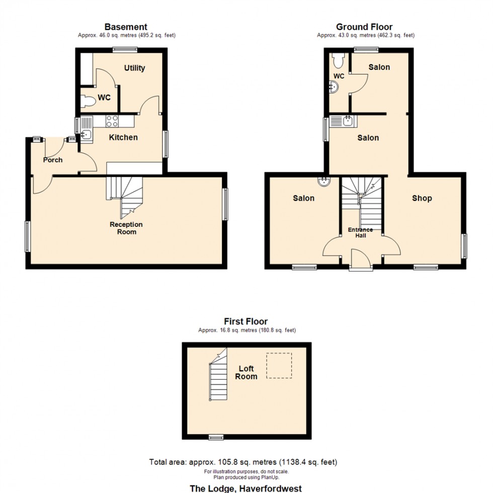 Floorplan for The Lodge, Narberth Road, Haverfordwest