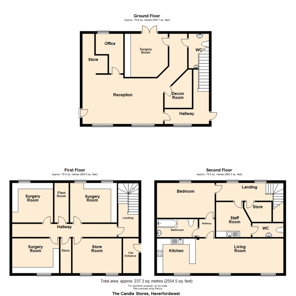 Floorplan for The Candle Stores, Quay Street, Haverfordwest