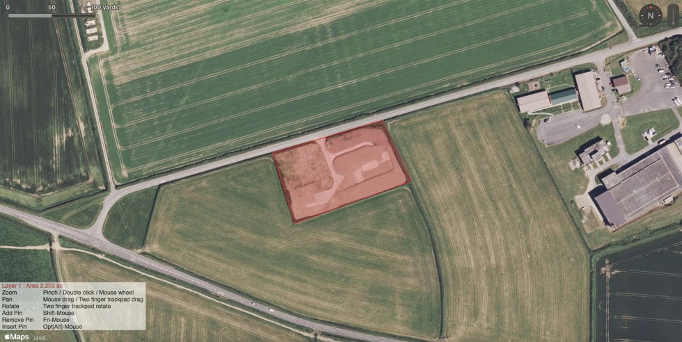 Floorplan for Land near junction with A487 Brawdy