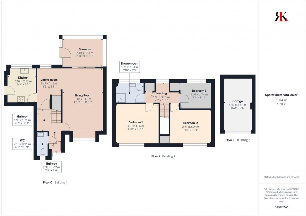 Floorplan for 1 Clover Park, Haverfordwest