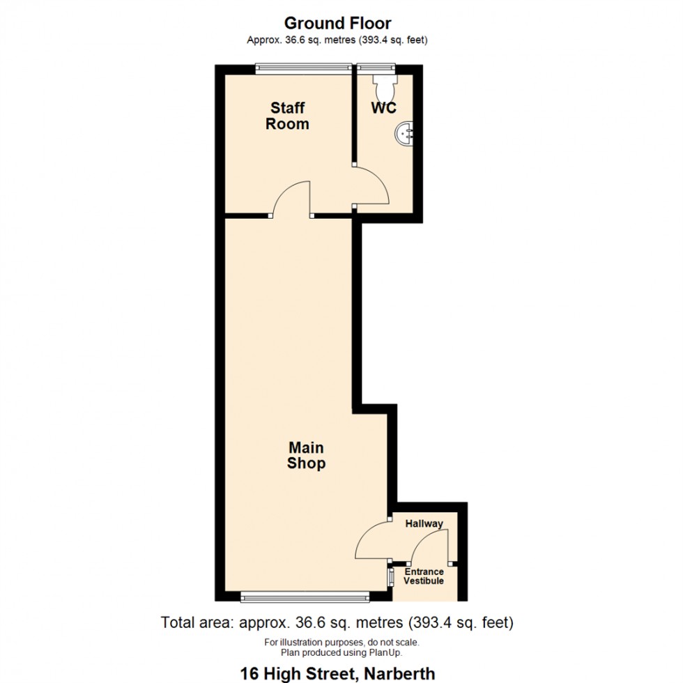 Floorplan for 16 High Street, Narberth SA67 7AR