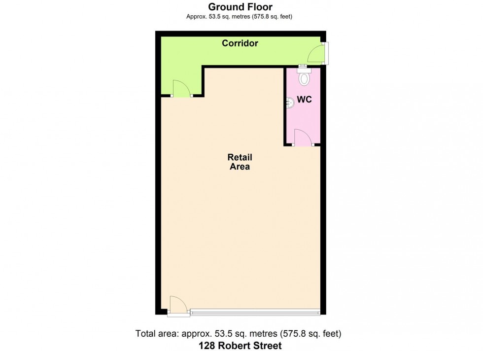 Floorplan for 128 Robert Street, Milford Haven
