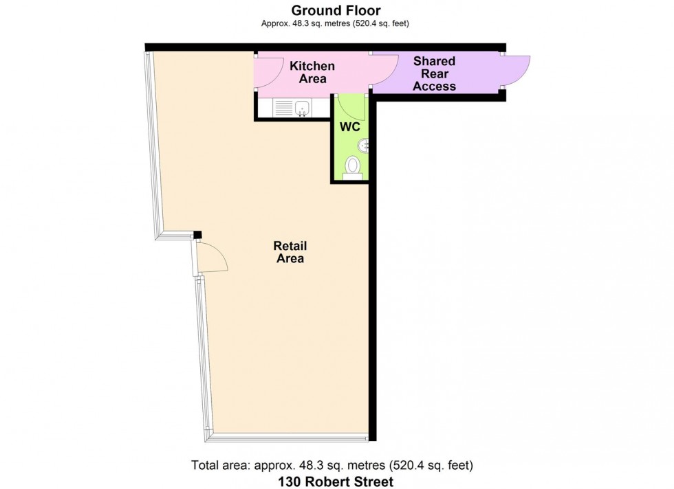 Floorplan for 130 Robert Street, Milford Haven
