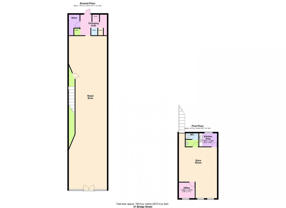 Floorplan for 31 Bridge Street, Haverfordwest