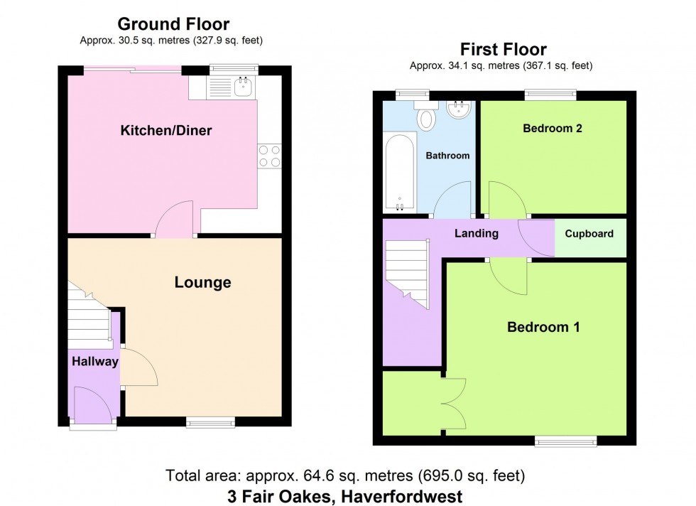 Floorplan for Fair Oakes, Haverfordwest, SA61