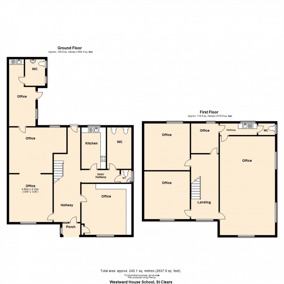 Floorplan for Pentre Road, St Clears, SA33