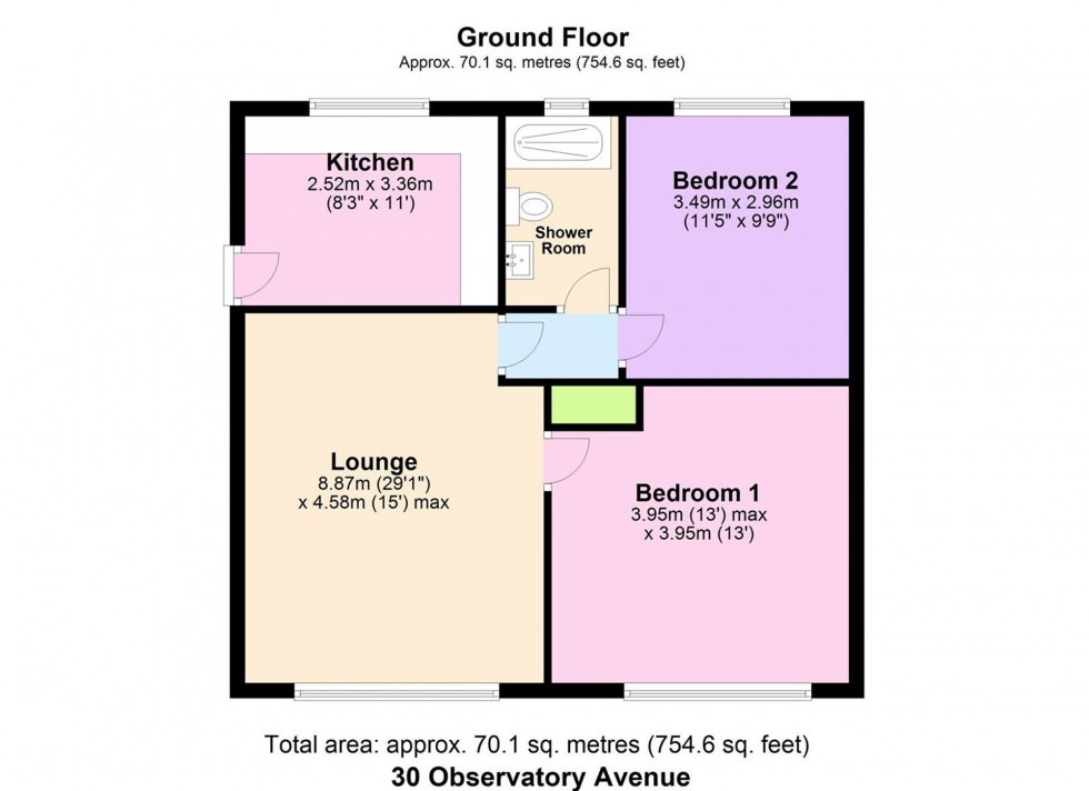 Floorplan for Observatory Avenue, Hakin, SA73